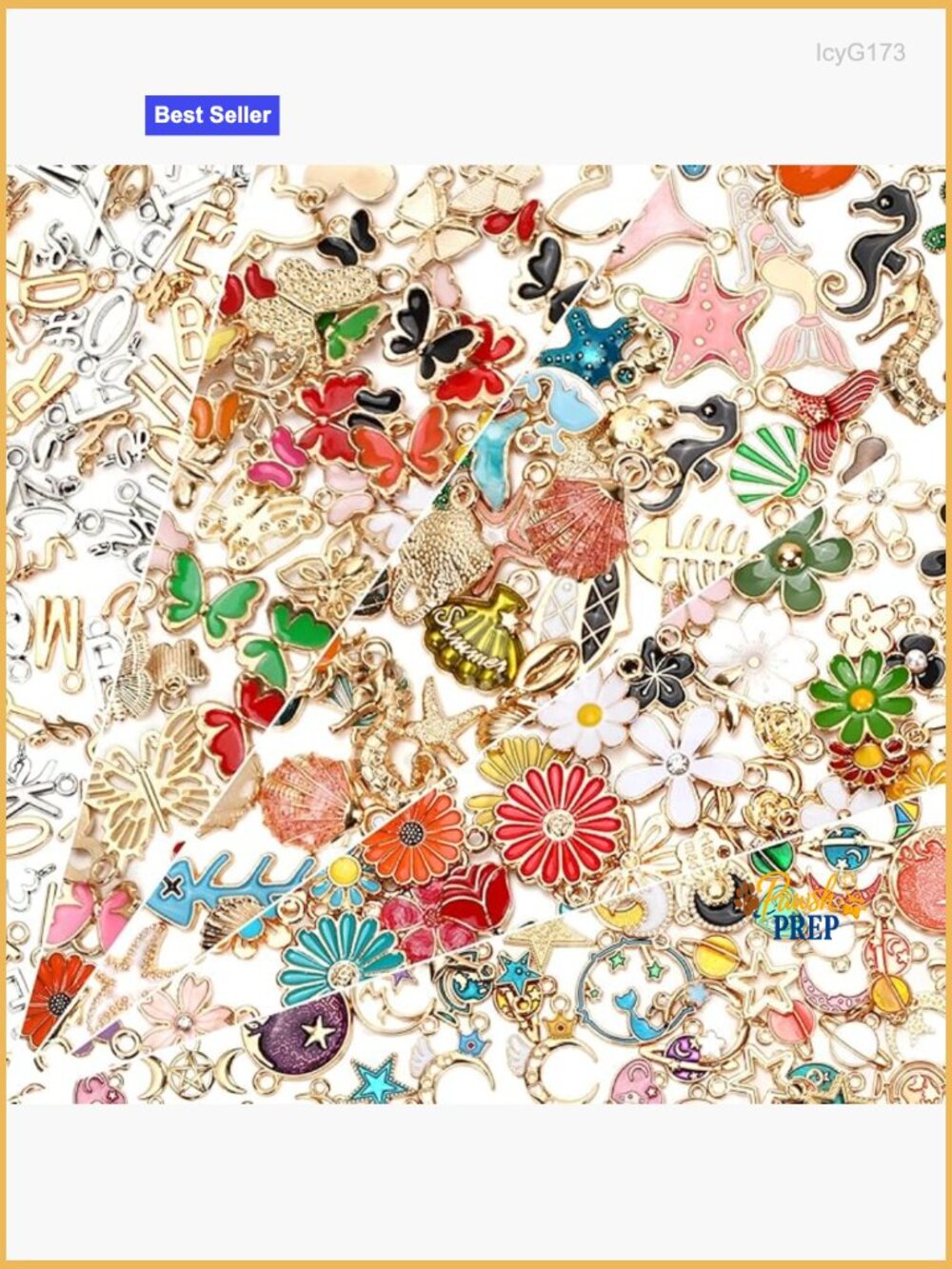 500pcs Assorted Enamel Charms for Jewelry Making DIY Bracelet Necklace Craft